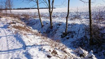 upravený kanál vedľa cintorína, 6.1.2015 upravený kanál vedľa cintorína, 6.1.2015