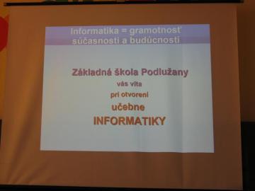 otvorenie učebne informatiky otvorenie učebne informatiky